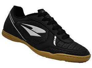 Chuteira Futsal Dray Pro 804 Fly Hero Preto e Branco