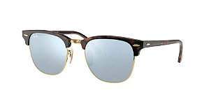 RAY-BAN CLUBMASTER RB3016-51-114530 HAVANA LENTE ESPELHADA PRATA