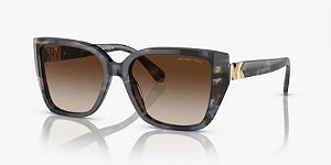 Michael Kors Acadia MK2199-55-395213 Tartaruga azul Lente Marrom degradê