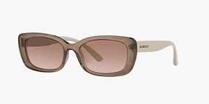 Óculos de sol Jean Monnier J84169-54-M674 Marrom translúcido lentes Cinza degradê Rosa