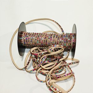 1 Metro De Strass 6 Mm Colorido Brilho Para Personalização