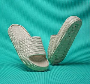 Chinelo Nuvem Texturizado Trança Feminino Bege