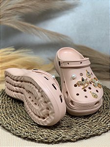 Babuche de EVA Com Bottons Leve Macio e Confortável Nude