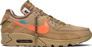 Tênis Air Max 90 Desert Ore OFF-WHITE Marrom