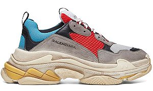 Tênis Balenciaga Triple S Red/Blue Unissex Azul Vermelho - Loja Dopamina