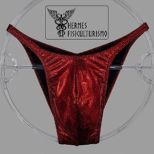 Sunga Bodybuilder Rubi Brilhante Holográfica - Corte Pró