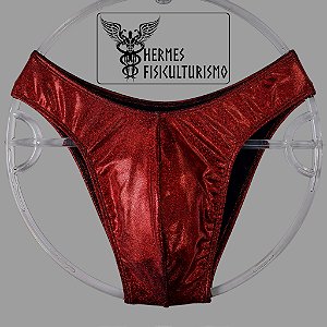 Sunga Bodybuilder Rubi Brilhante Holográfica - Corte IFBB