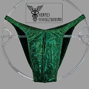 Sunga Bodybuilder Esmeralda Holográfica - Corte Pró