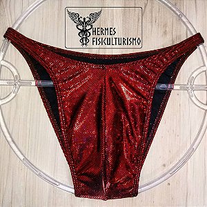 Sunga Bodybuilder Rubi Holográfica - Corte Tradicional