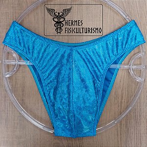 Sunga Bodybuilder Turquesa Holográfica - Corte IFBB