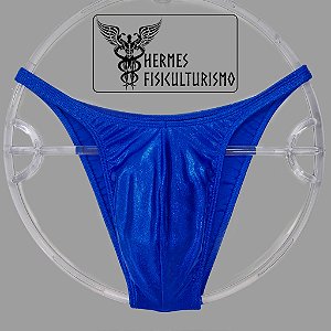 Sunga Bodybuilder Azul Real Brilhante - Corte Pró
