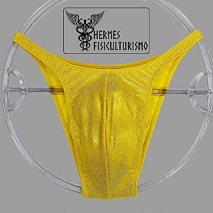 Sunga Bodybuilder Dourada Brilhante - Corte Pró