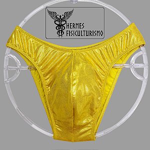 Sunga Bodybuilder Dourada Brilhante - Corte IFBB