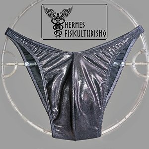Sunga Bodybuilder Grafite Brilhante - Corte Tradicional
