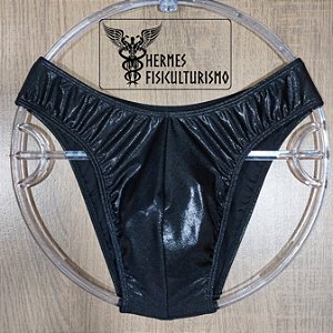 Sunga Bodybuilder Preta Brilhante - Corte IFBB