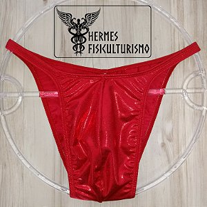 Sunga Bodybuilder Vermelha Brilhante - Corte Pró