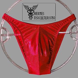 Sunga Bodybuilder Vermelha Brilhante - Corte Tradicional