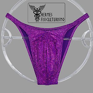 Sunga Bodybuilder Roxa Escama Réptil - Corte Pró