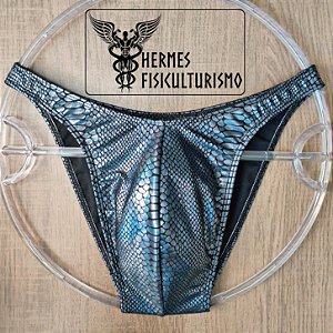 Sunga Bodybuilder Chumbo Escama Cobra - Corte Tradicional