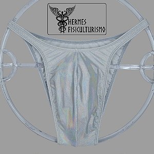 Sunga Bodybuilder Prata Camaleão - Corte Pró