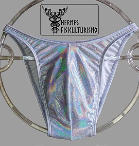 Sunga Bodybuilder Prata Camaleão - Corte Tradicional