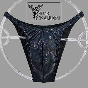 Sunga Bodybuilder Preta Camaleão - Corte Pró