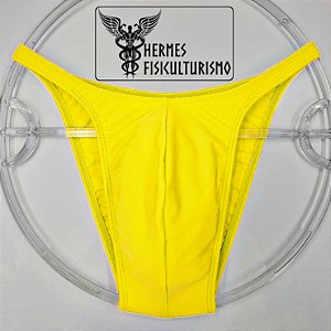 Sunga Bodybuilder Amarela em Lycra - Corte Pró