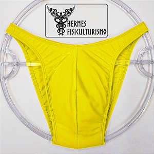 Sunga Bodybuilder Amarela em Lycra - Corte Tradicional