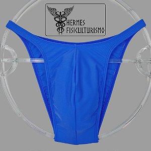Sunga Bodybuilder Azul Real em Lycra - Corte Pró