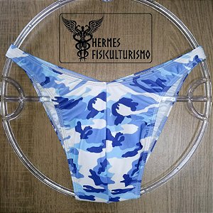 Sunga Bodybuilder Camuflada Azul - Corte Tradicional