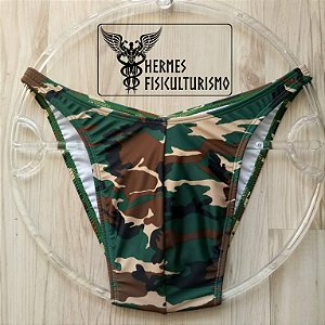 Sunga Bodybuilder Camuflada Escura - Corte Tradicional