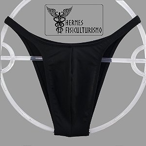 Sunga Bodybuilder Preta em Lycra - Corte Pró