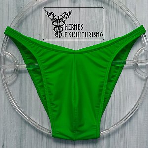 Sunga Bodybuilder Verde em Lycra - Corte Tradicional