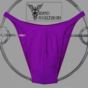 Sunga Bodybuilder Roxa em Lycra - Corte Pró