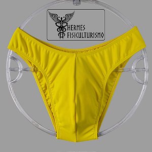 Sunga Bodybuilder Amarela em Lycra - Corte IFBB