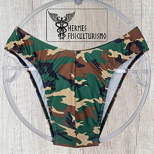 Sunga Bodybuilder Camuflada Escura - Corte IFBB