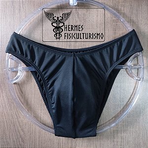 Sunga Bodybuilder Preta em Lycra - Corte IFBB