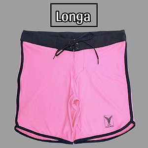 Bermuda Men's Physique Longa Rosa Claro Fluor