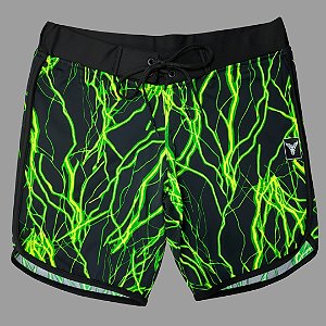 Bermuda Men's Physique Curta Thunder Verde Neon