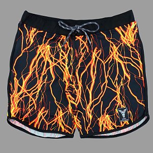 Bermuda Men's Physique Curta Thunder Laranja Neon