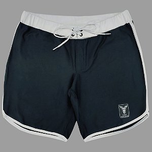 Bermuda Men's Physique Curta Preta com Branco