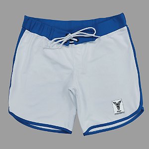 Bermuda Men's Physique Curta Branca com Azul Índigo