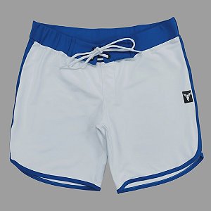 Bermuda Men's Physique Curta Branca com Azul Índigo