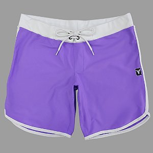 Bermuda Men's Physique Curta Lilás com Branco