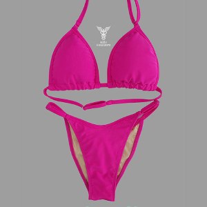 Biquíni Fit Model NPC – Rosa em Lycra