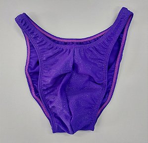Sunga Bodybuilder – Tradicional – GG – Roxa com glitter – Sem costura