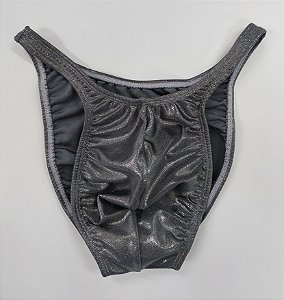 Sunga Bodybuilder – Pró – G – Grafite Brilhante – Sem costura