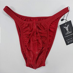 Sunga Bodybuilder – Pró – M – Vermelha Camaleão – Sem costura