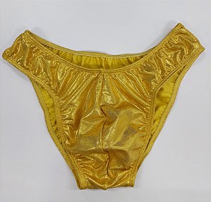 Sunga Bodybuilder – IFBB – G – Dourada Brilhante – Sem costura