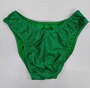 Sunga Bodybuilder – IFBB – G – Verde Brilhante Holográfica – Sem costura